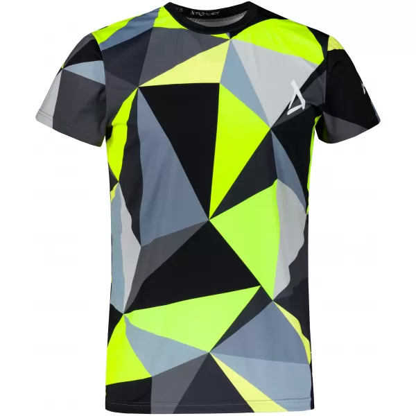  Pánske prémiové plus funkčné tričko ALTISPORT VOJ/ALM007TR02 ČIERNA/FLUO ŽLTÁ 