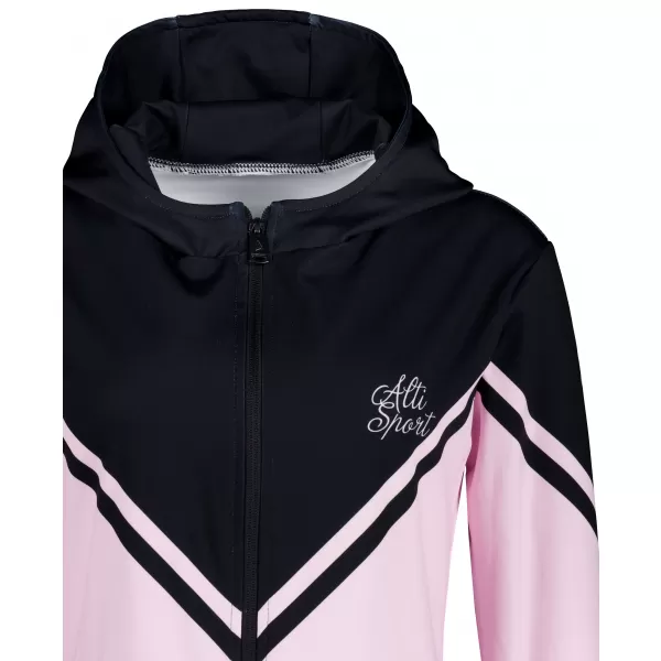  Dámska prémiová funkčná mikina na zips ALTISPORT VOJ/ALW101MI02 RUŽOVÁ/ČIERNA 