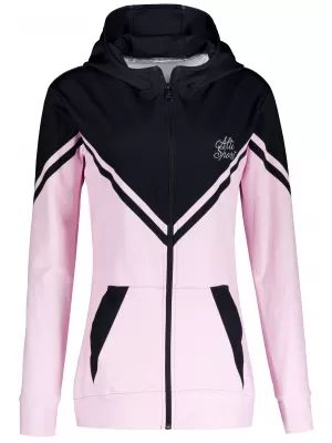 Dámska prémiová funkčná mikina na zips ALTISPORT VOJ/ALW101MI02 RUŽOVÁ/ČIERNA
