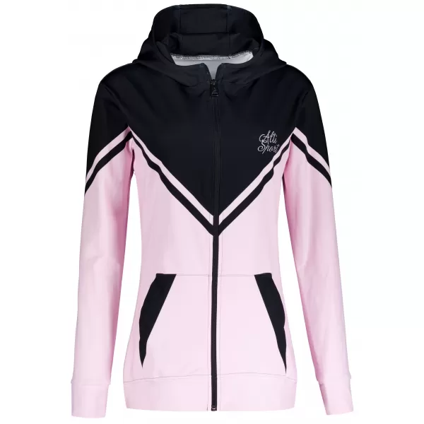  Dámska prémiová funkčná mikina na zips ALTISPORT VOJ/ALW101MI02 RUŽOVÁ/ČIERNA 