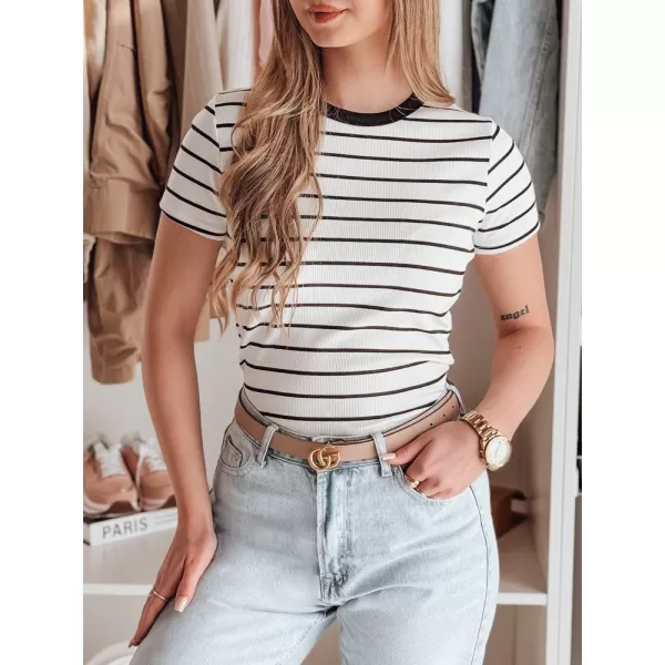  Dámske tričko DSTREET LINESS RY2818 BIELA 