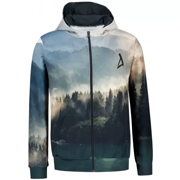  Pánska prémiová funkčná mikina na zips ALTISPORT VOJ/ALM030MI02 LES/ZELEŇ 