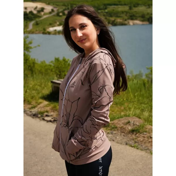  Dámska prémiová funkčná mikina na zips ALTISPORT VOJ/ALW100MI02 HNEDÁ 