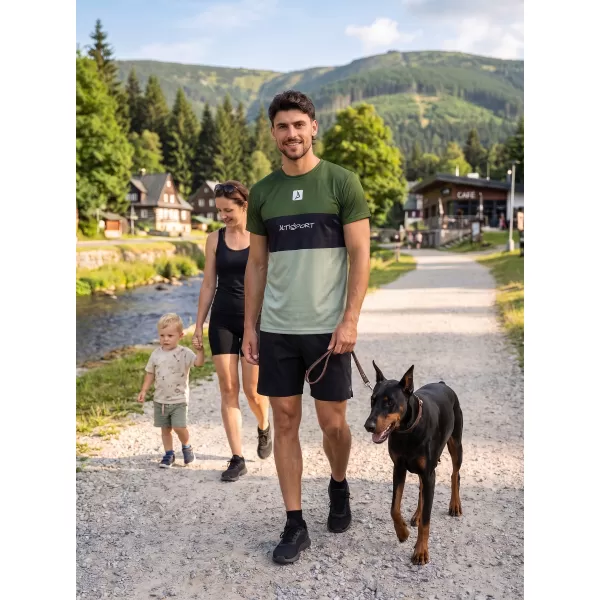  Pánske prémiové plus funkčné tričko ALTISPORT VOJ/ALM051TR02 KAKI 