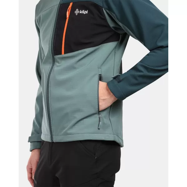  Pánska bunda so softshell KILPI ONTAVIO-M YM0111KI KHAKI 