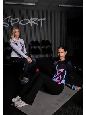 Dámske prémiové funkčné tričko s dlhým rukávom ALTISPORT VOJ/ALW074TR03 ČIERNA RUŽOVÁ