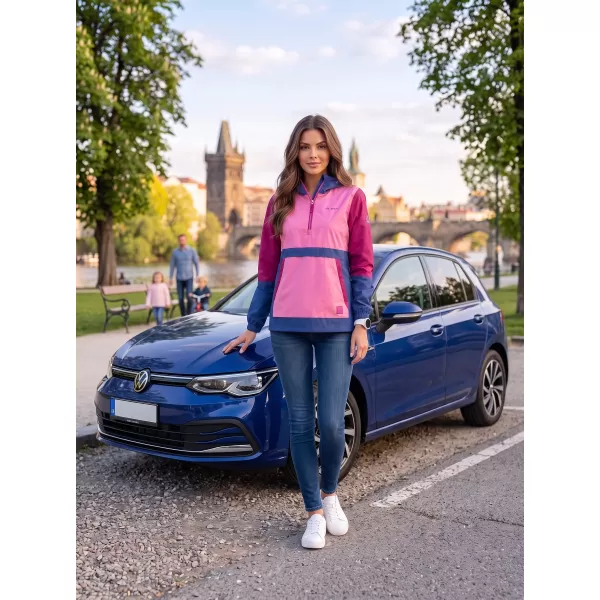  Dámska bunda ALTISPORT ELENE RUŽOVÁ/BORDOVÁ 