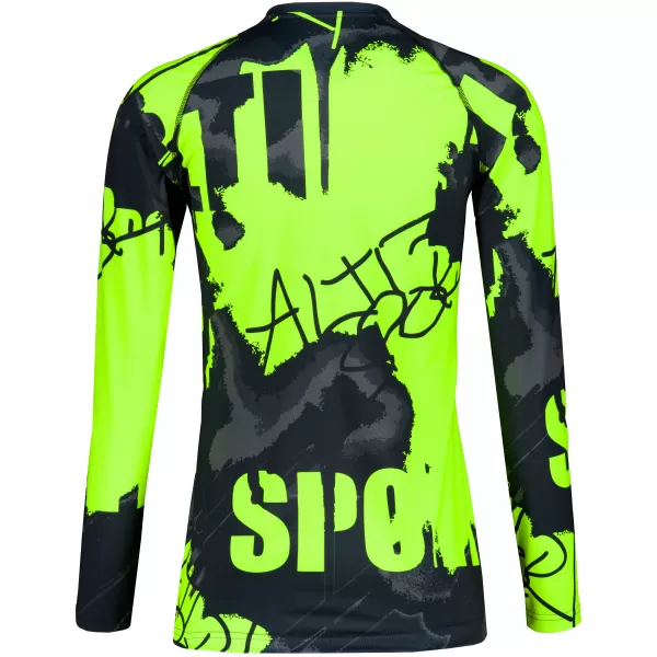  Dámske prémiové funkčné tričko s dlhým rukávom ALTISPORT VOJ/ALW076TR03 ČIERNA/FLUO ŽLTÁ 