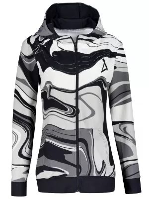 Dámska prémiová funkčná mikina na zips ALTISPORT VOJ/ALW099MI02 ČIERNOBIELY