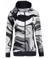Dámska prémiová funkčná mikina na zips ALTISPORT VOJ/ALW099MI02 ČIERNOBIELY