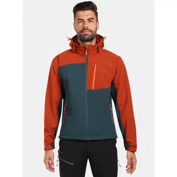  Pánska bunda so softshell KILPI ONTAVIO-M YM0111KI TMAVO ZELENÝ 