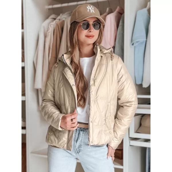  Dámska bunda DSTREET MARISSIA TY4851 BÉŽOVÁ 
