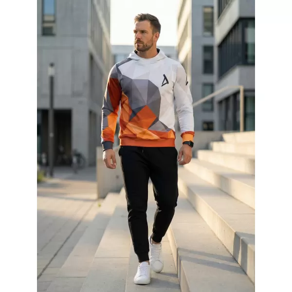  Pánska prémiová funkčná mikina ALTISPORT VOJ/ALM007MI01 ORANŽOVÁ/ŠEDÁ 