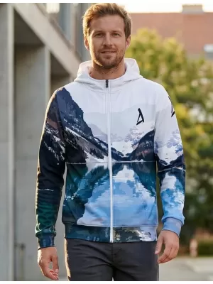 Pánska prémiová funkčná mikina na zips ALTISPORT VOJ/ALM030MI02 HORSKÝ/ZELENÝ