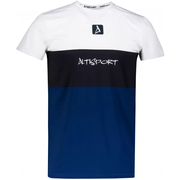  Pánske prémiové plus funkčné tričko ALTISPORT VOJ/ALM051TR02 BIELA MODRÁ 