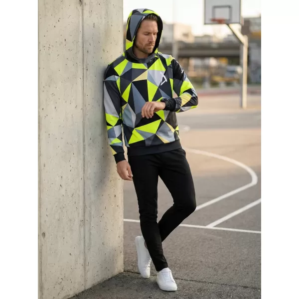  Pánska prémiová funkčná mikina ALTISPORT VOJ/ALM007MI01 ČIERNA/FLUO ŽLTÁ 