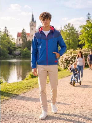 Pánska bunda ALTISPORT EDMON TMAVO MODRÁ