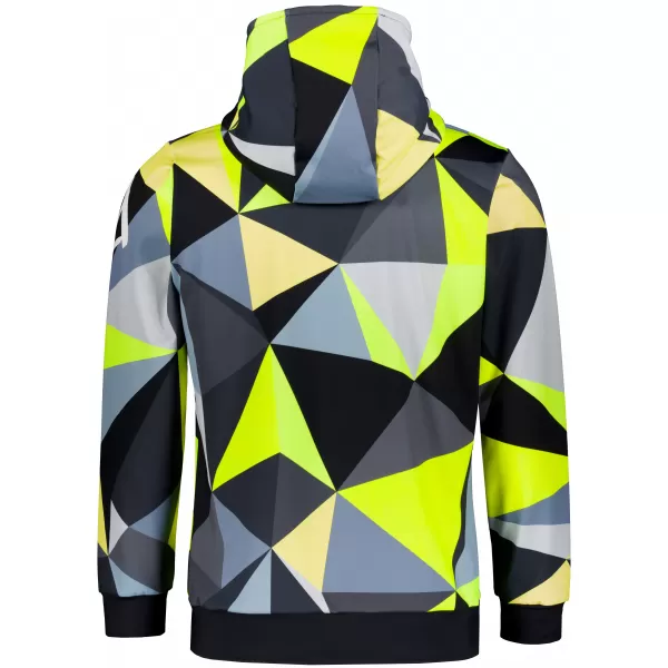  Pánska prémiová funkčná mikina ALTISPORT VOJ/ALM007MI01 ČIERNA/FLUO ŽLTÁ 