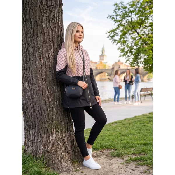  Dámska bunda KIXMI UNNI ĽAHKÁ BÉŽOVÁ/ČIERNA 