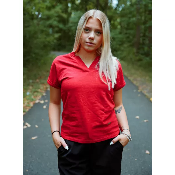 Dámske tričko ALTISPORT ESMERALDA ČERVENÁ 