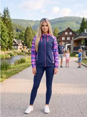 Dámska bunda ALTISPORT EDRIA TMAVO MODRÁ