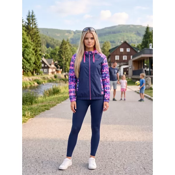  Dámska bunda ALTISPORT EDRIA TMAVO MODRÁ 