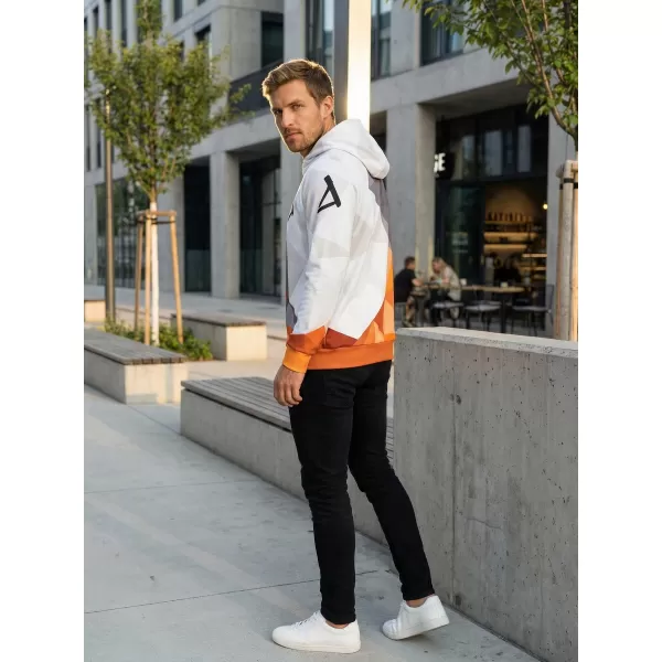  Pánska prémiová funkčná mikina ALTISPORT VOJ/ALM007MI01 ORANŽOVÁ/ŠEDÁ 