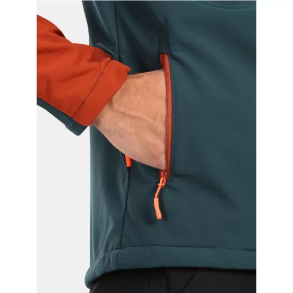 Pánska bunda so softshell KILPI ONTAVIO-M YM0111KI TMAVO ZELENÝ 