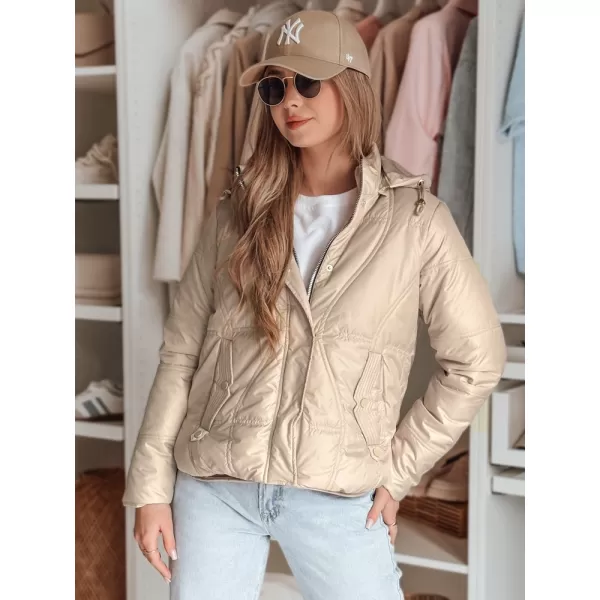 Dámska bunda DSTREET MARISSIA TY4851 BÉŽOVÁ 