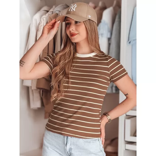  Dámska blúzka DSTREET LINESS RY2810 KARAMEL 