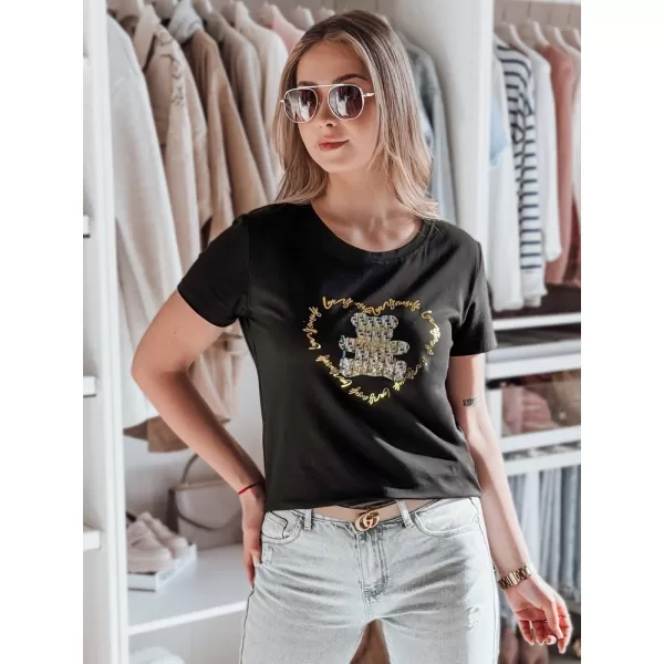  Dámske tričko DSTREET TEDDYCAP RY2746 ČIERNA 