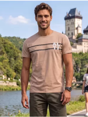 Pánske tričko ALTISPORT EBEN BÉŽOVÁ