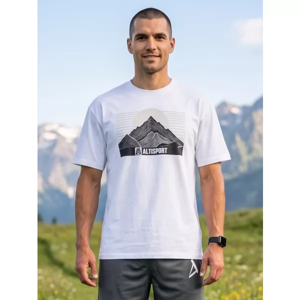  Pánske tričko ALTISPORT ALM188812 BIELA 