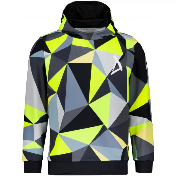  Pánska prémiová funkčná mikina ALTISPORT VOJ/ALM007MI01 ČIERNA/FLUO ŽLTÁ 