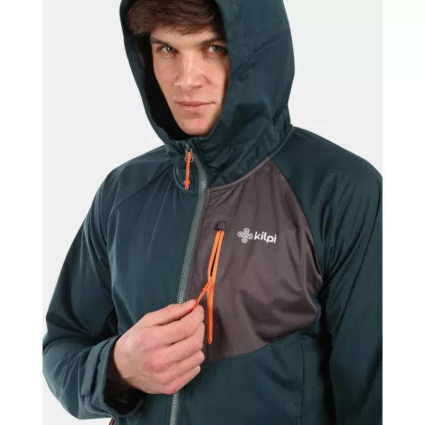  Pánska bunda so softshell KILPI BELTRA-M YM0110KI TMAVO ZELENÝ 