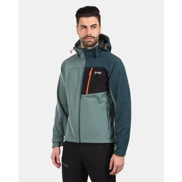  Pánska bunda so softshell KILPI ONTAVIO-M YM0111KI KHAKI 