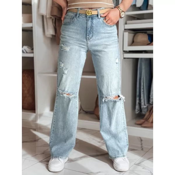  Dámske džínsy DSTREET STYLLEG UY2491 MODRÁ 