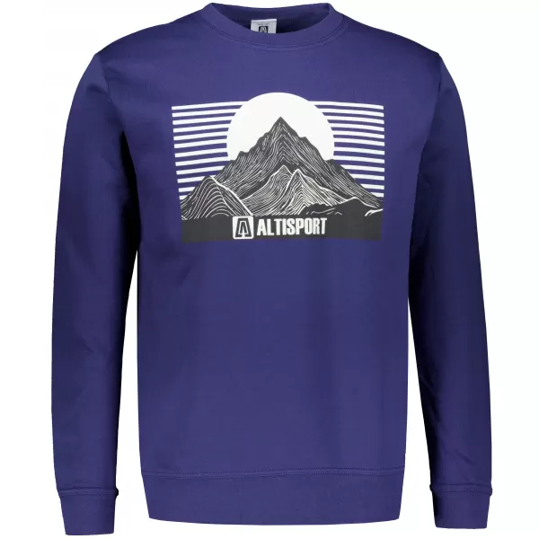  Pánska mikina ALTISPORT ALM188406 POLNOČNÁ MODRÁ 