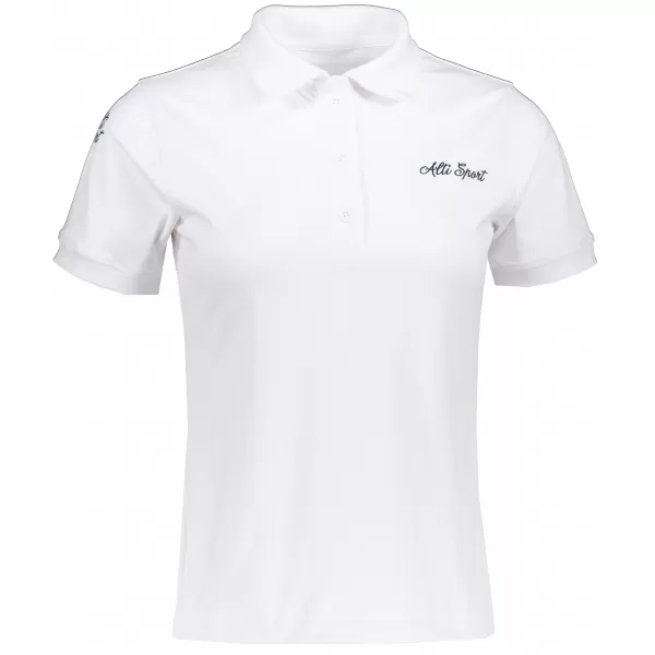 Dámske funkčné tričko s prémiovým golierom ALTISPORT VOJ/ALW075TR05 BIELA 