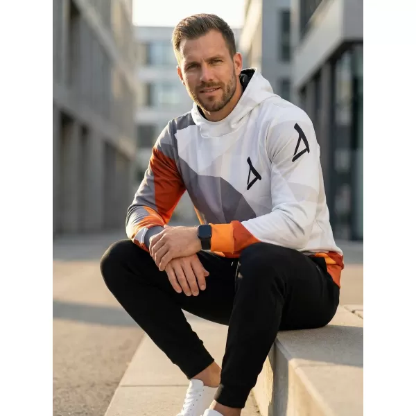  Pánska prémiová funkčná mikina ALTISPORT VOJ/ALM007MI01 ORANŽOVÁ/ŠEDÁ 