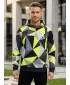 Pánska prémiová funkčná mikina ALTISPORT VOJ/ALM007MI01 ČIERNA/FLUO ŽLTÁ