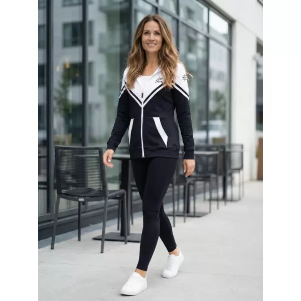  Dámska prémiová funkčná mikina na zips ALTISPORT VOJ/ALW101MI02 ČIERNOBIELY 