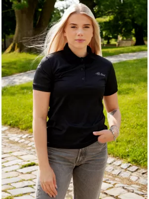 Dámske funkčné tričko s prémiovým golierom ALTISPORT VOJ/ALW075TR05 ČIERNA