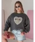 Dámska mikina DSTREET SESRDUCHOVA BY1441 TMAVO ŠEDÁ