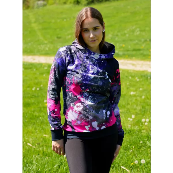  Dámska prémiová funkčná mikina ALTISPORT VOJ/ALW055MI01 ČIERNA RUŽOVÁ 