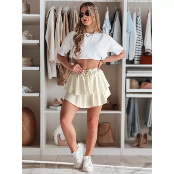  Dámska sukňa DSTREET FALBELA CY0493 BIELA 