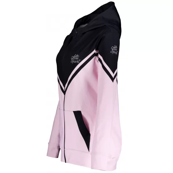  Dámska prémiová funkčná mikina na zips ALTISPORT VOJ/ALW101MI02 RUŽOVÁ/ČIERNA 