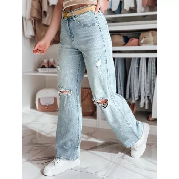  Dámske džínsy DSTREET STYLLEG UY2491 MODRÁ 