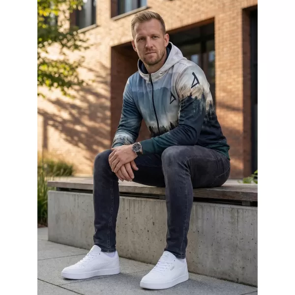  Pánska prémiová funkčná mikina na zips ALTISPORT VOJ/ALM030MI02 LES/ZELEŇ 