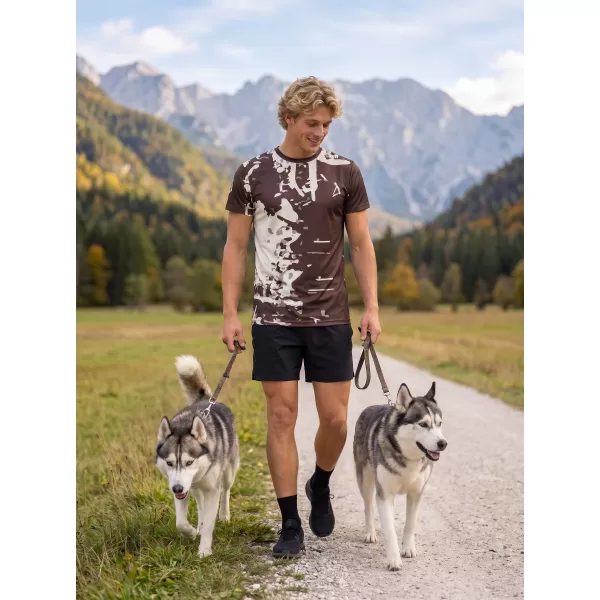  Pánske prémiové plus funkčné tričko ALTISPORT VOJ/ALM057TR02 HNEDÁ 